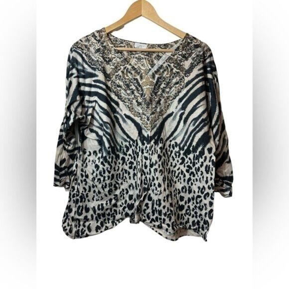 CHICO’S top shirt 3 animal print - Picture 1 of 4